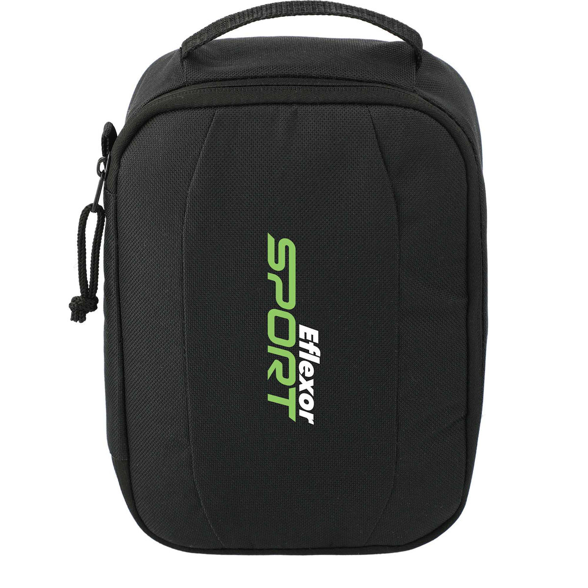 Tech Organizer with Cable Loops in Recycled PET Full Color - Black - Front