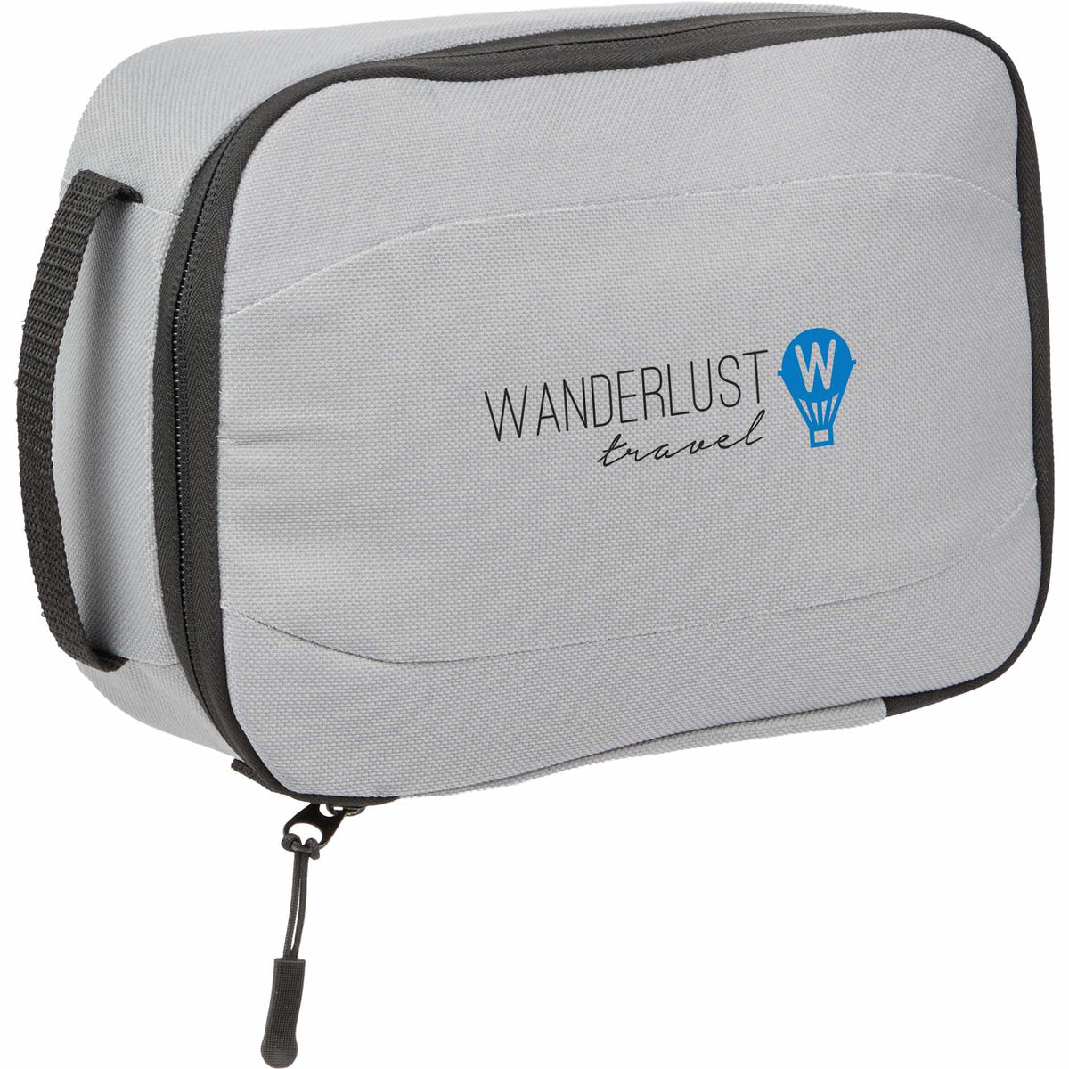 Tech Organizer with Cable Loops in Recycled PET Full Color - Gray - Right Angle