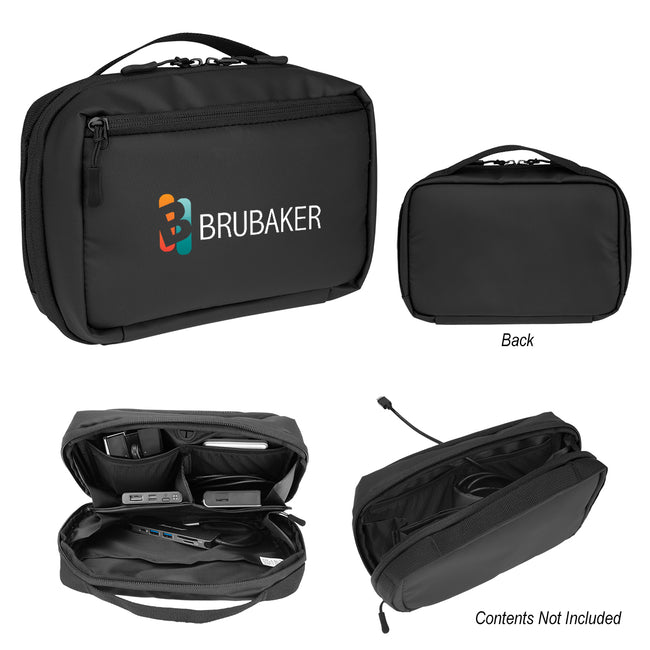 Tech Pouch with Easy Cord Access, Recycled PET