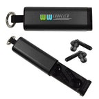 Tech Support Wireless Earbuds and Phone Stand - Black - Full Color