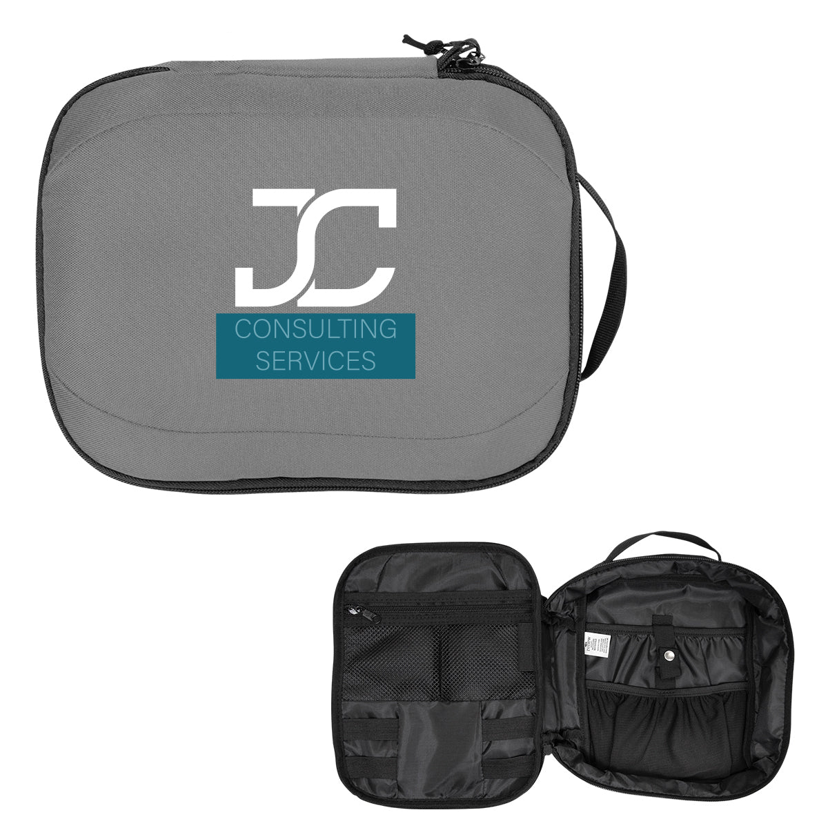 Tech Travel Pouch in Recycled PET - Gray - Colorbrite
