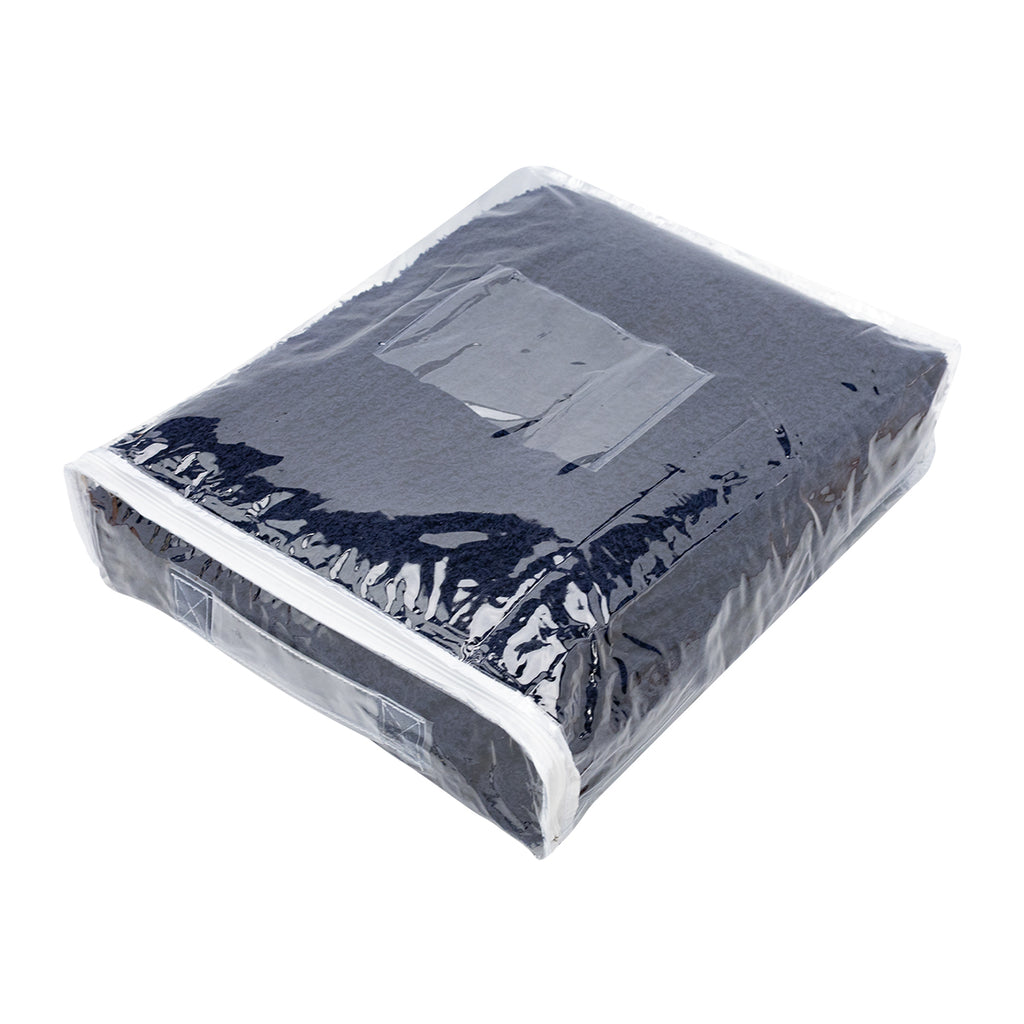 Teddy Throw Blanket, Recycled - Navy - Bag