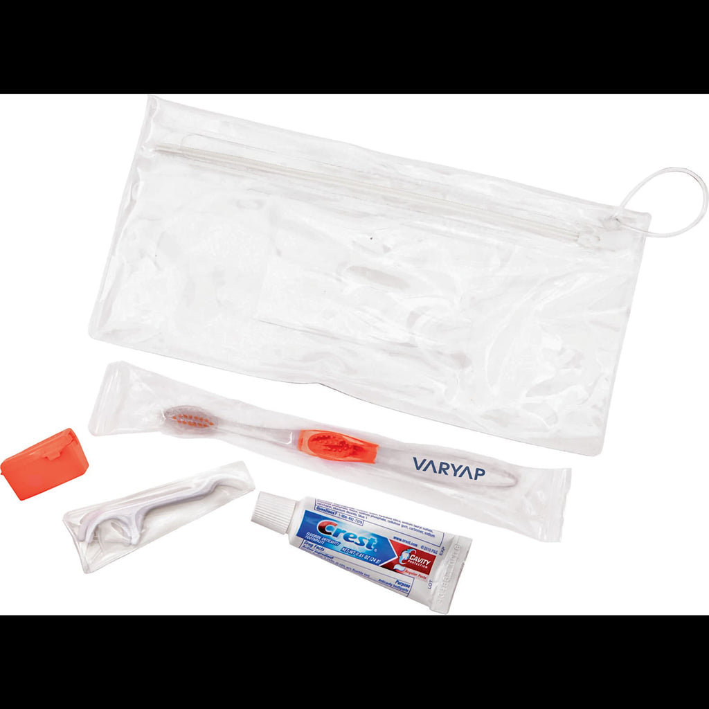 Teen Dental Care Kit with Crest Toothpaste, 5 Pieces - Orange - Left Angle