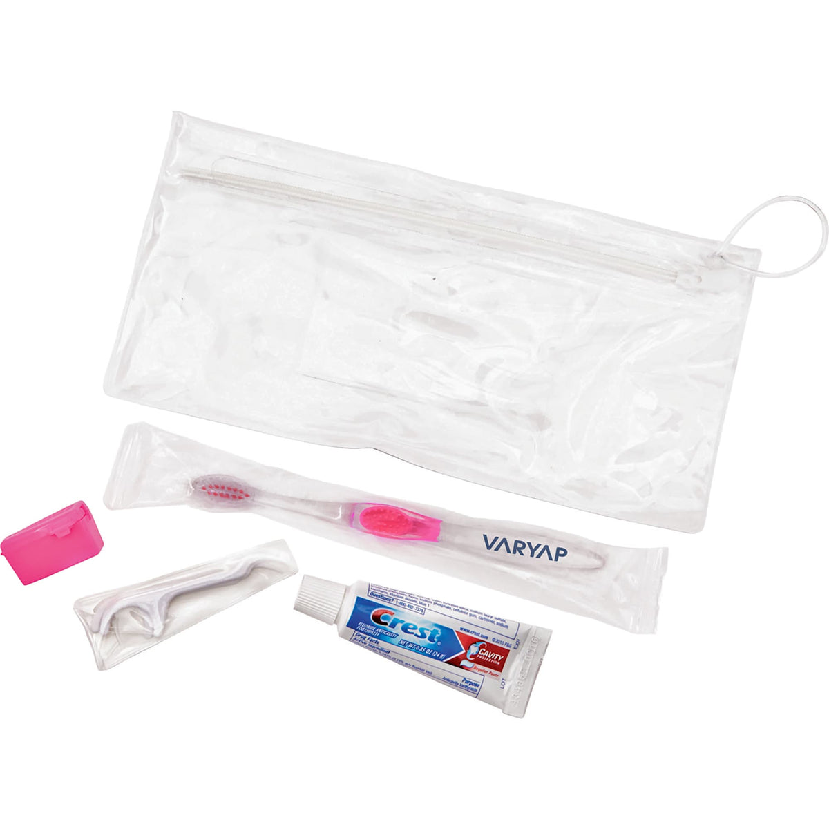 Teen Dental Care Kit with Crest Toothpaste, 5 Pieces - Pink - Left Angle