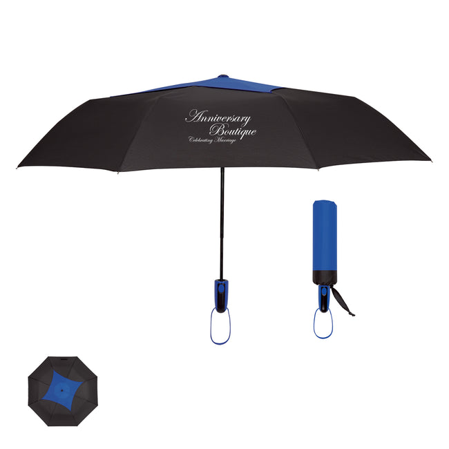 Telescopic Diamond Top Vented Umbrella, 44 Inch Arc