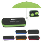 Telescopic Folding Travel Umbrella with EVA Case, 37 Inch Arc