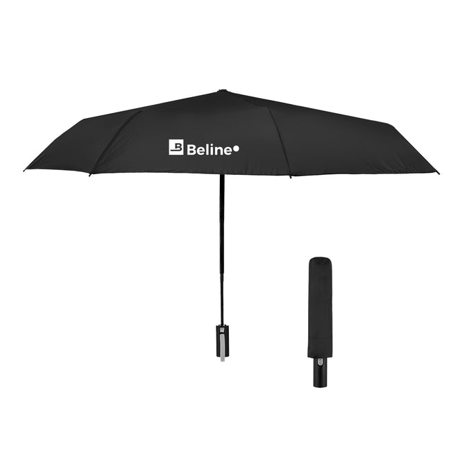 Telescopic Folding Umbrella with Recycled Canopy, 42 Inch Arc