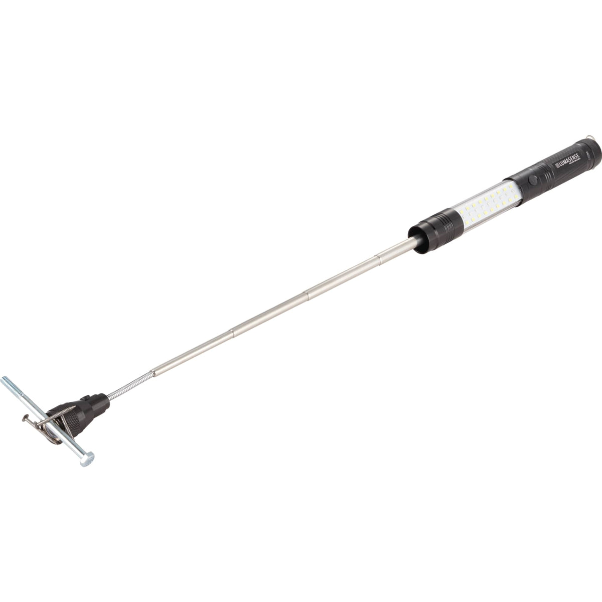 Telescopic Magnetic Work Light with COB and Red LED Laser Engraving - Black - Photo 3