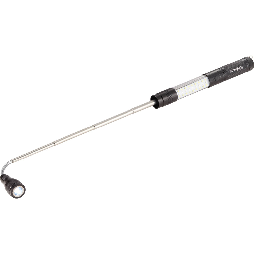 Telescopic Magnetic Work Light with COB and Red LED Laser Engraving - Black - Photo