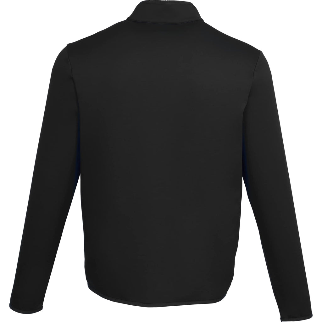 Telica Brushed Back Recycled Fleece Jacket for Men Debossing - Black - Back