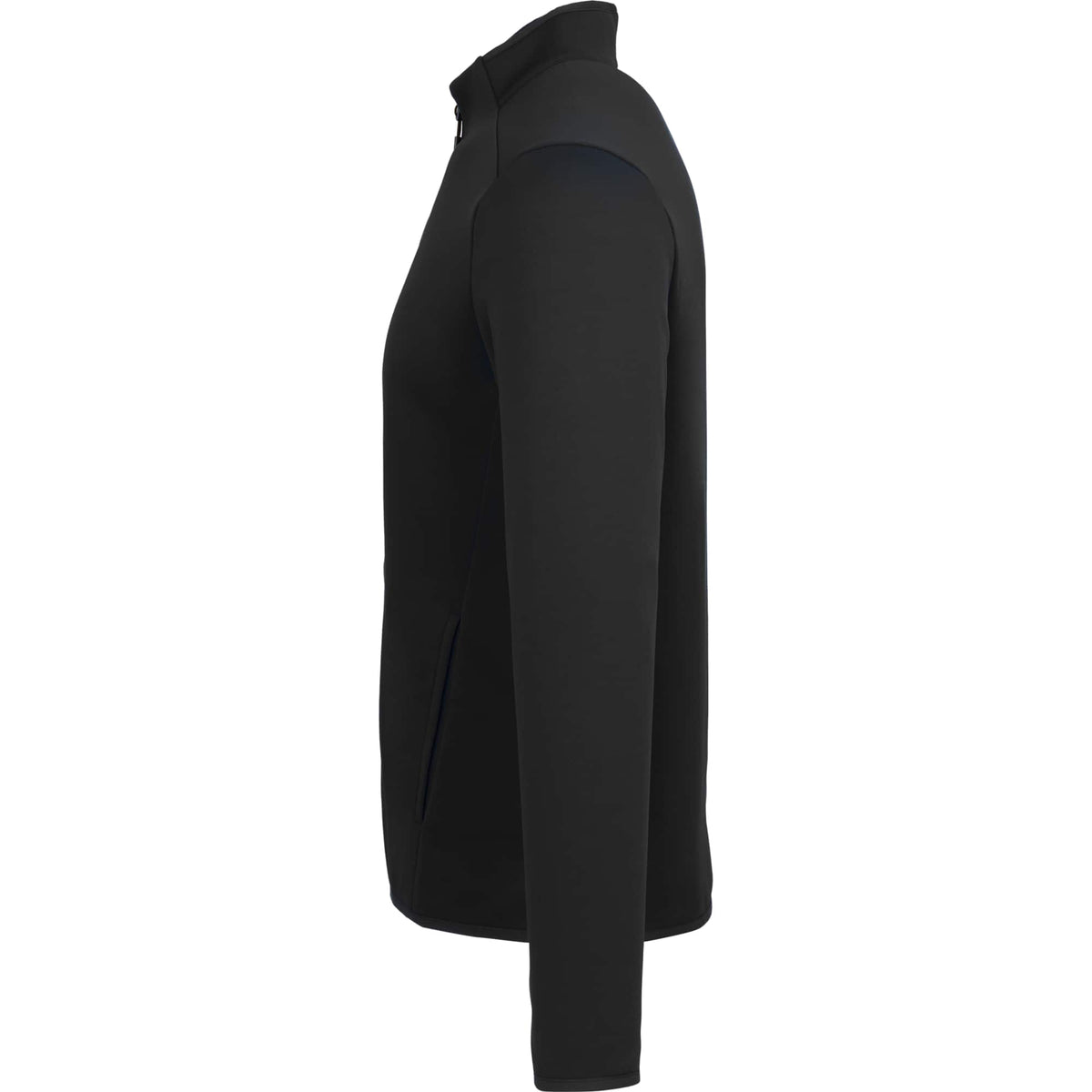 Telica Brushed Back Recycled Fleece Jacket for Men Debossing - Black - Left Side