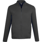 Telica Brushed Back Recycled Fleece Jacket for Men Debossing - Grey Smoke - Front