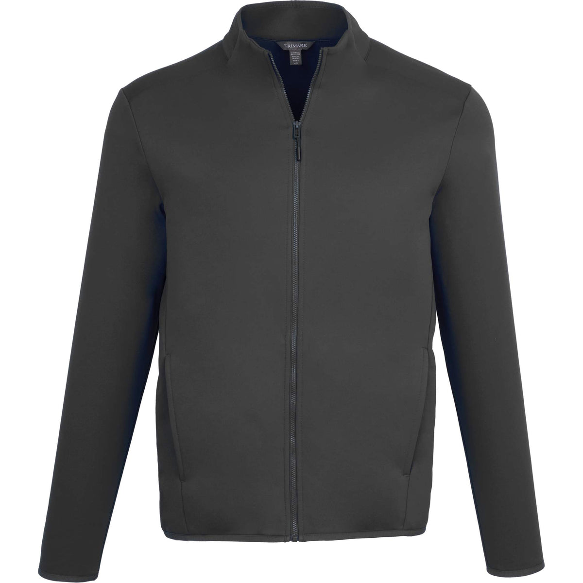 Telica Brushed Back Recycled Fleece Jacket for Men Debossing - Grey Smoke - Front