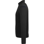 Telica Brushed Back Recycled Fleece Jacket for Men Laser Engraving - Black - Left Side