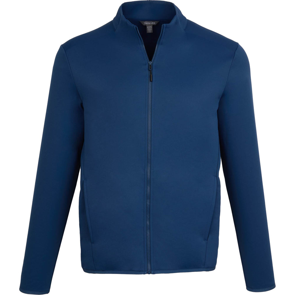 Telica Brushed Back Recycled Fleece Jacket for Men Laser Engraving - River Blue - Front