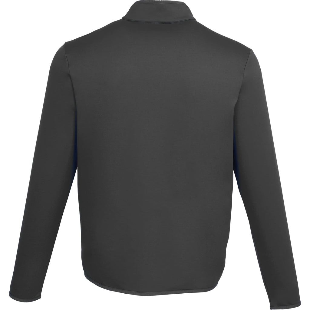 Telica Brushed Back Recycled Fleece Jacket for Men Transfer - Grey Smoke - Back