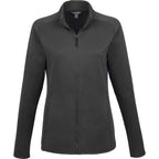 Telica Brushed Back Recycled Fleece Jacket for Women Debossing - Grey Smoke - Front
