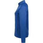 Telica Brushed Back Recycled Fleece Jacket for Women Debossing - River Blue - Left Side