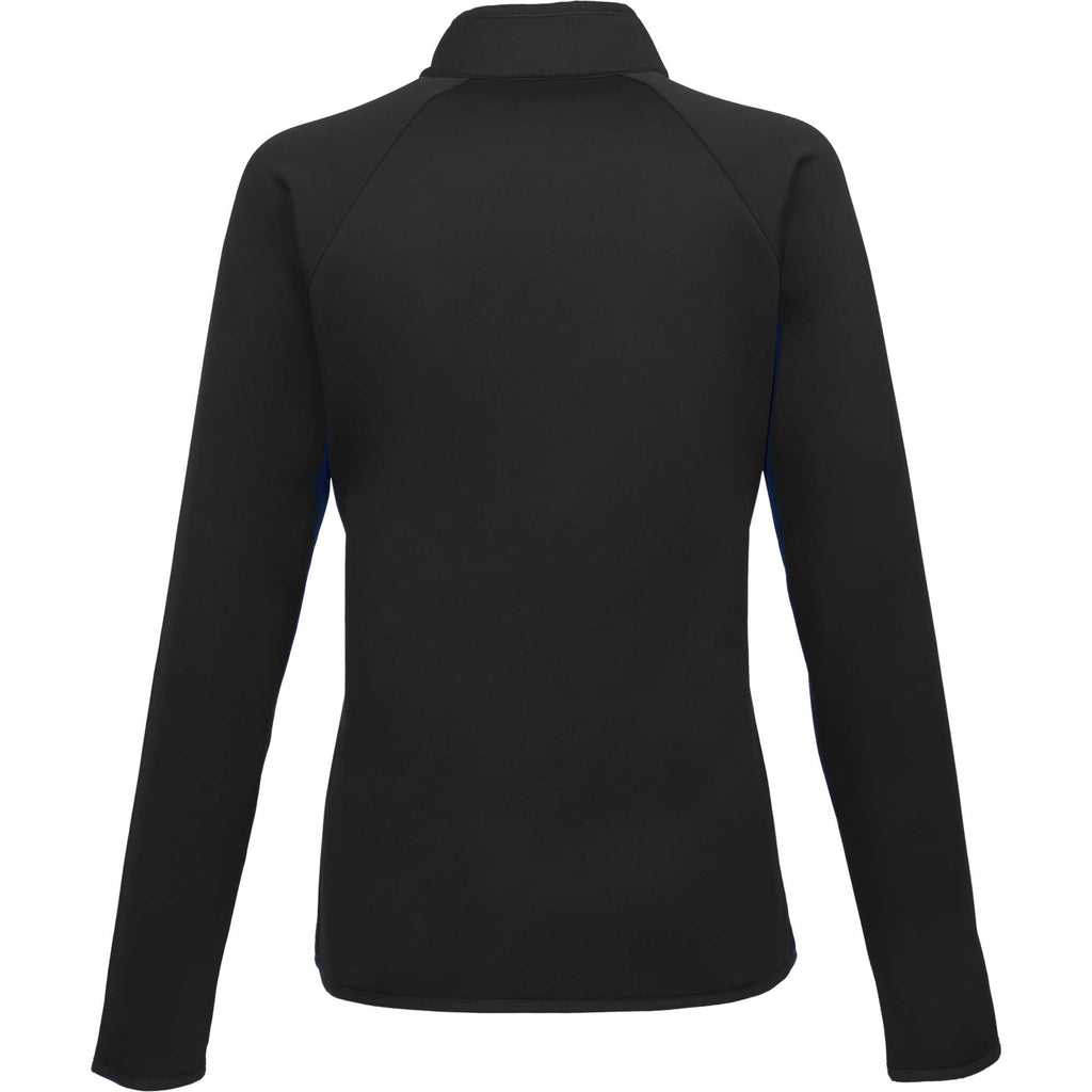 Telica Brushed Back Recycled Fleece Jacket for Women Laser Engraving - Black - Back