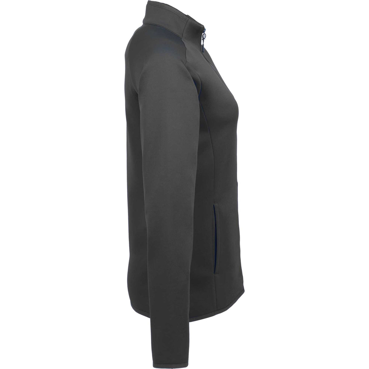 Telica Brushed Back Recycled Fleece Jacket for Women Laser Engraving - Grey Smoke - Right Side