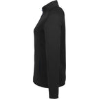 Telica Brushed Back Recycled Fleece Jacket for Women Transfer - Black - Left Side