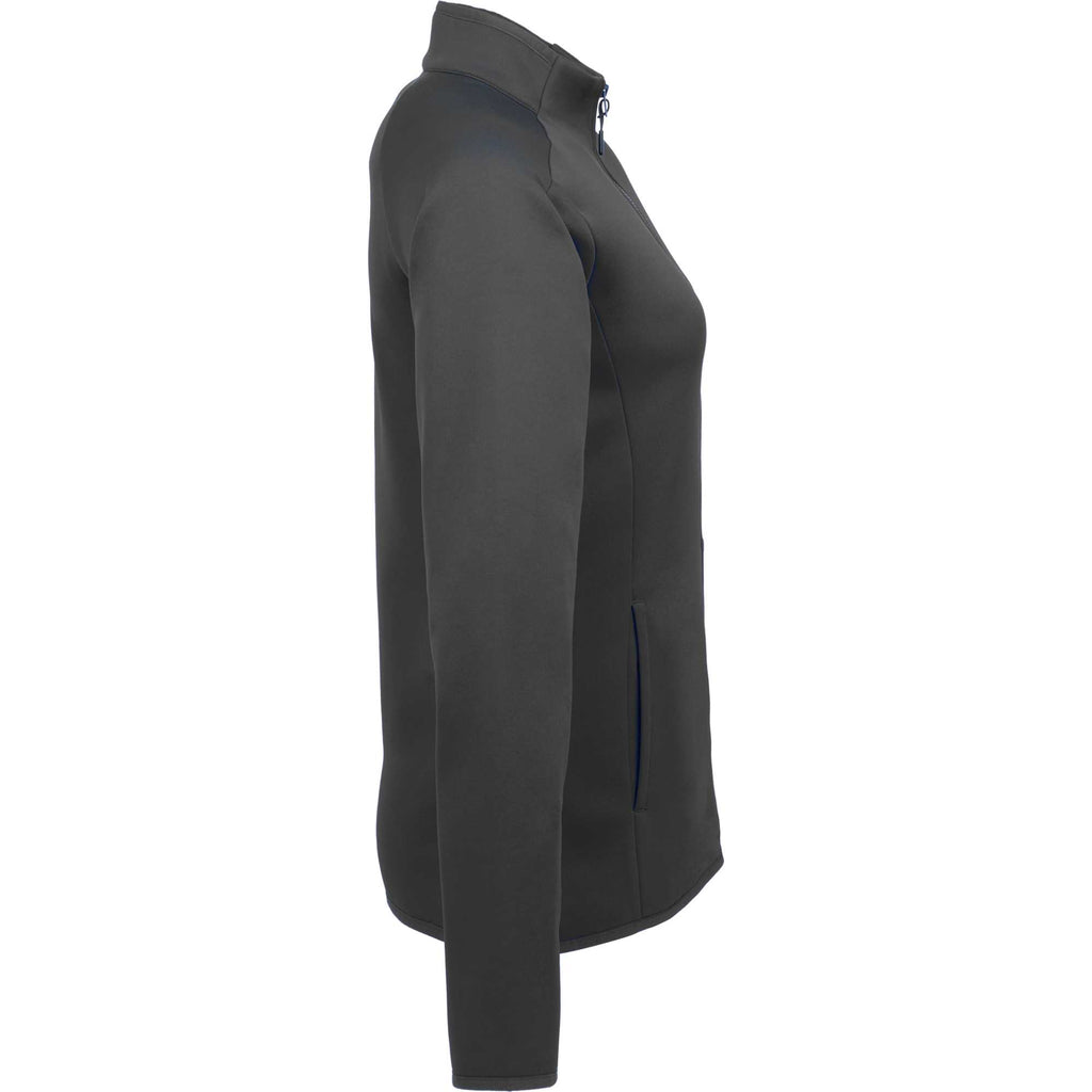 Telica Brushed Back Recycled Fleece Jacket for Women Transfer - Grey Smoke - Right Side
