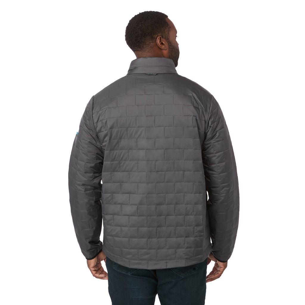 Telluride Packable Puffer Jacket for Men Embroidery - Grey Storm - On Model Back