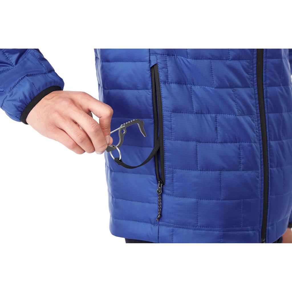 Telluride Packable Puffer Jacket for Men Embroidery - New Royal - Right Angle On Model 2