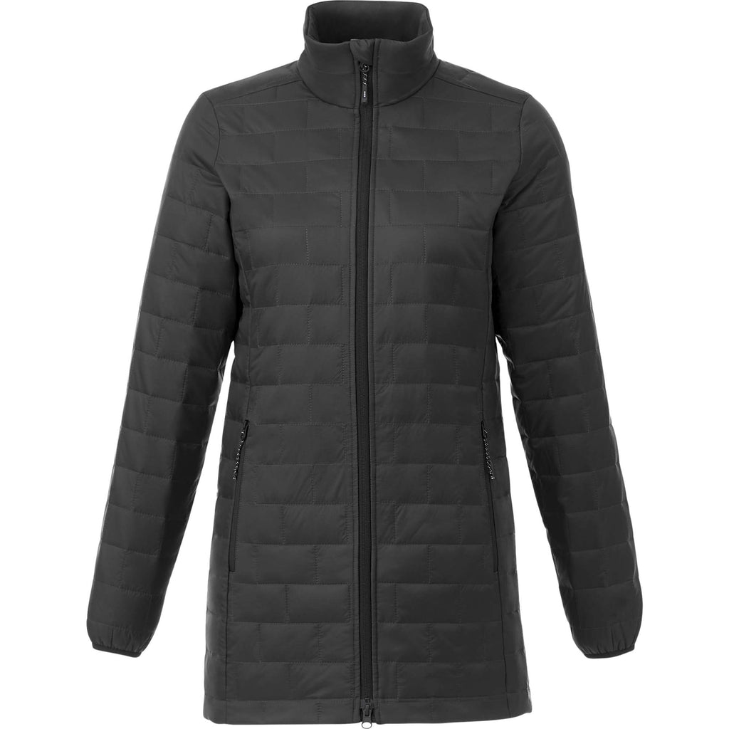 Telluride Packable Puffer Jacket for Women Embroidery - Grey Storm - Front Efelcn