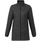 Telluride Packable Puffer Jacket for Women Embroidery - Grey Storm - Front Efelcn