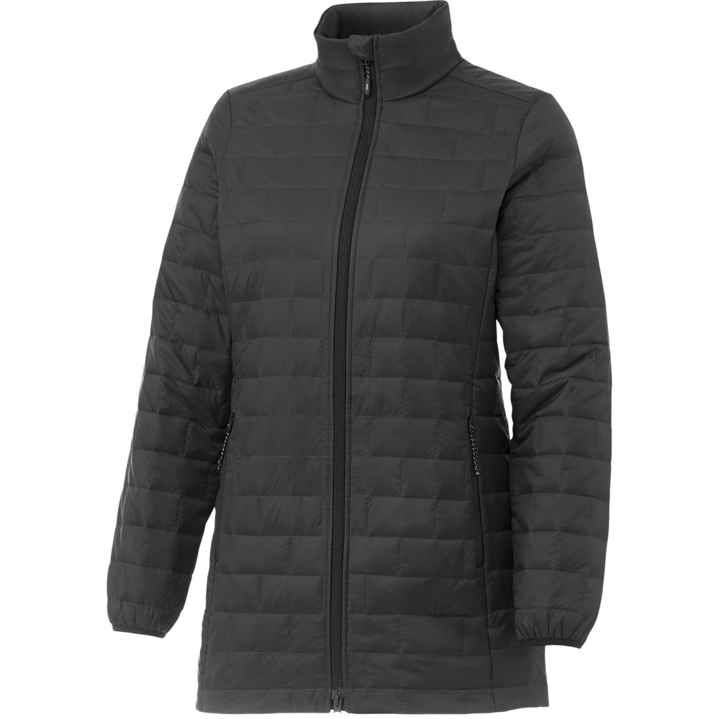 Telluride Packable Puffer Jacket for Women Embroidery - Grey Storm - Right Angle Wfjzbx