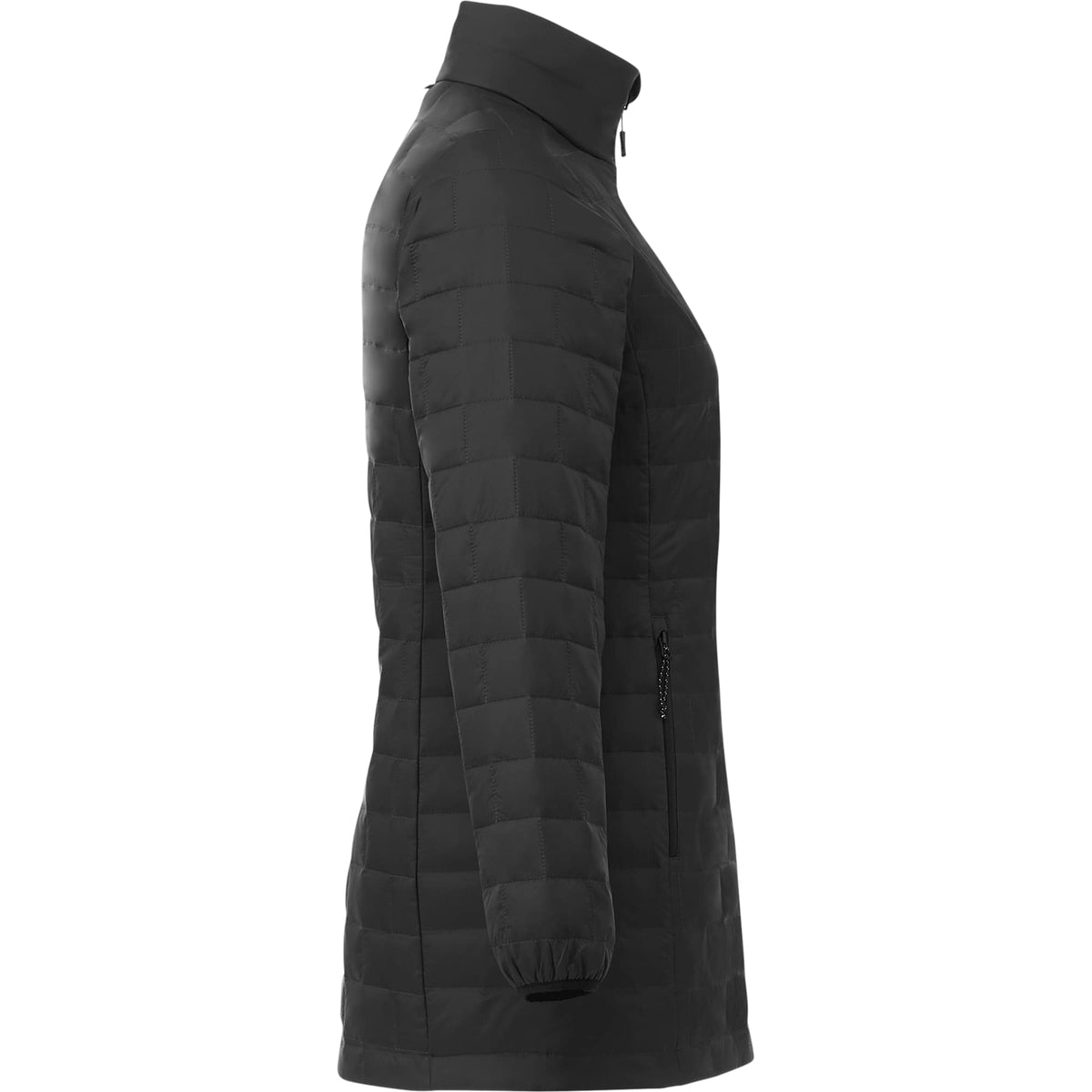 Telluride Packable Puffer Jacket for Women Embroidery - Grey Storm - Right Side Iacfbj