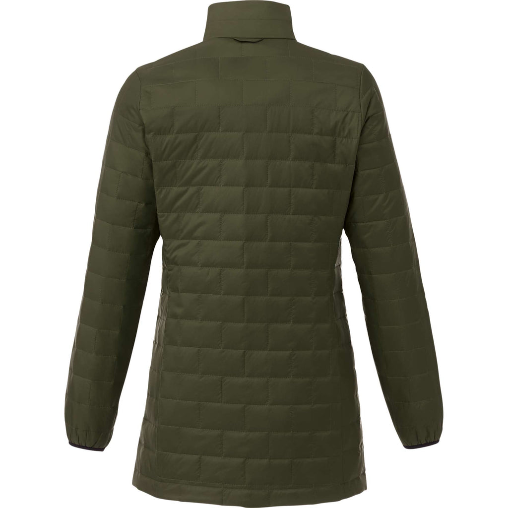 Telluride Packable Puffer Jacket for Women Embroidery - Loden - Back