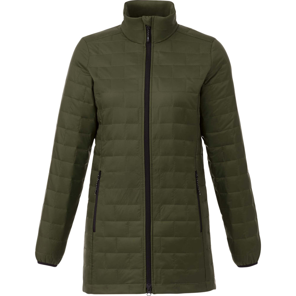 Telluride Packable Puffer Jacket for Women Embroidery - Loden - Front Ntqwvs