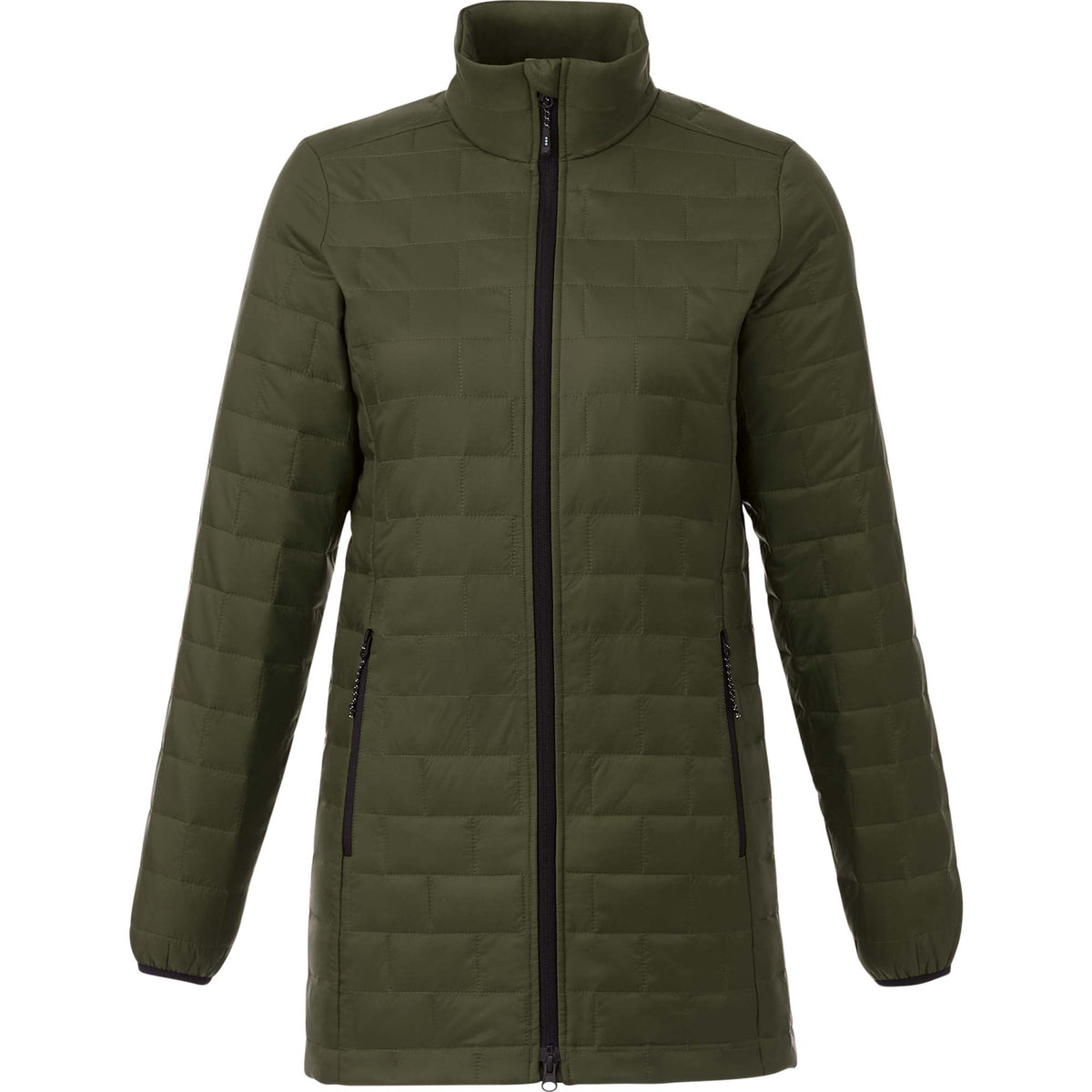 Telluride Packable Puffer Jacket for Women Embroidery - Loden - Front Ntqwvs
