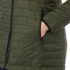 Telluride Packable Puffer Jacket for Women Embroidery - Loden - On Model Detail 3