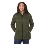 Telluride Packable Puffer Jacket for Women Embroidery - Loden - On Model Front