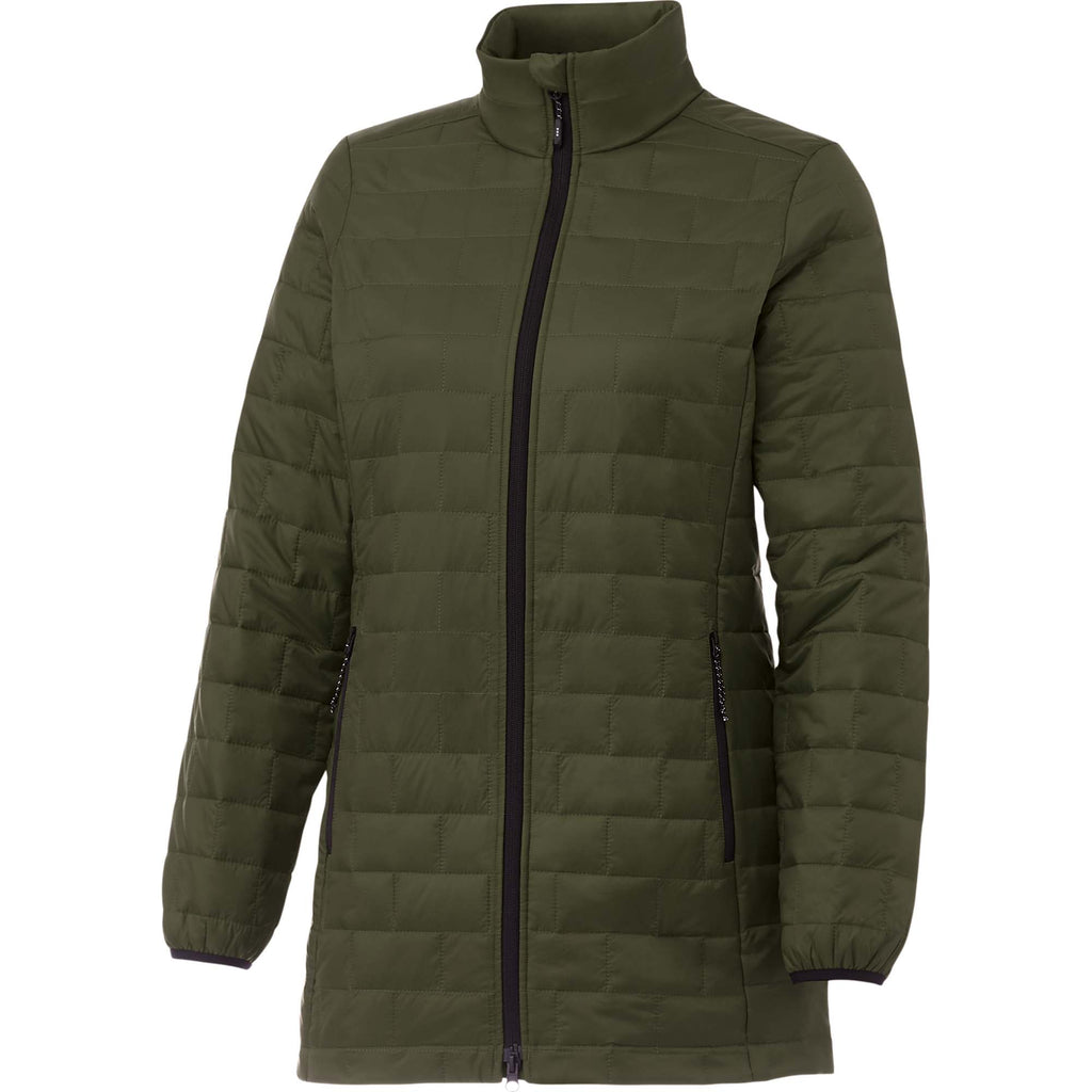 Telluride Packable Puffer Jacket for Women Embroidery - Loden - Right Angle