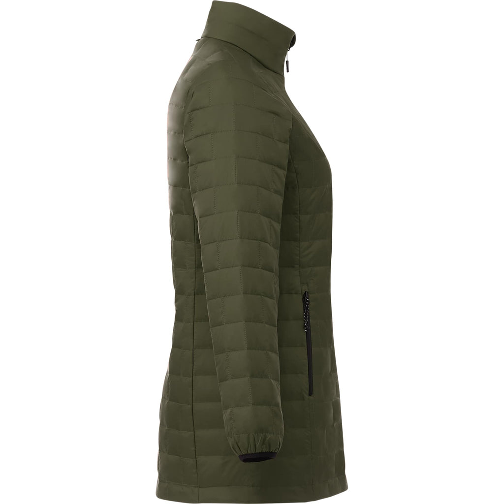 Telluride Packable Puffer Jacket for Women Embroidery - Loden - Right Side Jrlqj