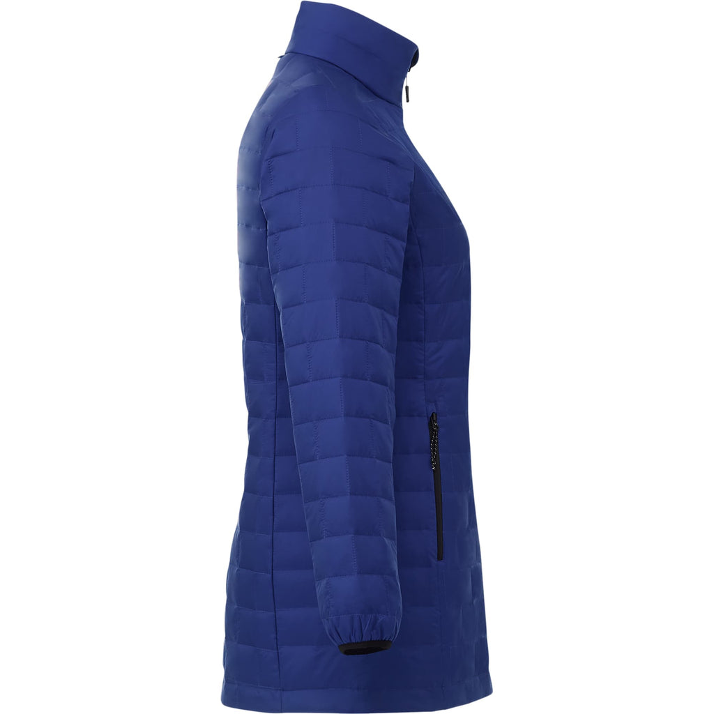 Telluride Packable Puffer Jacket for Women Embroidery - New Royal - Right Side Rumwus