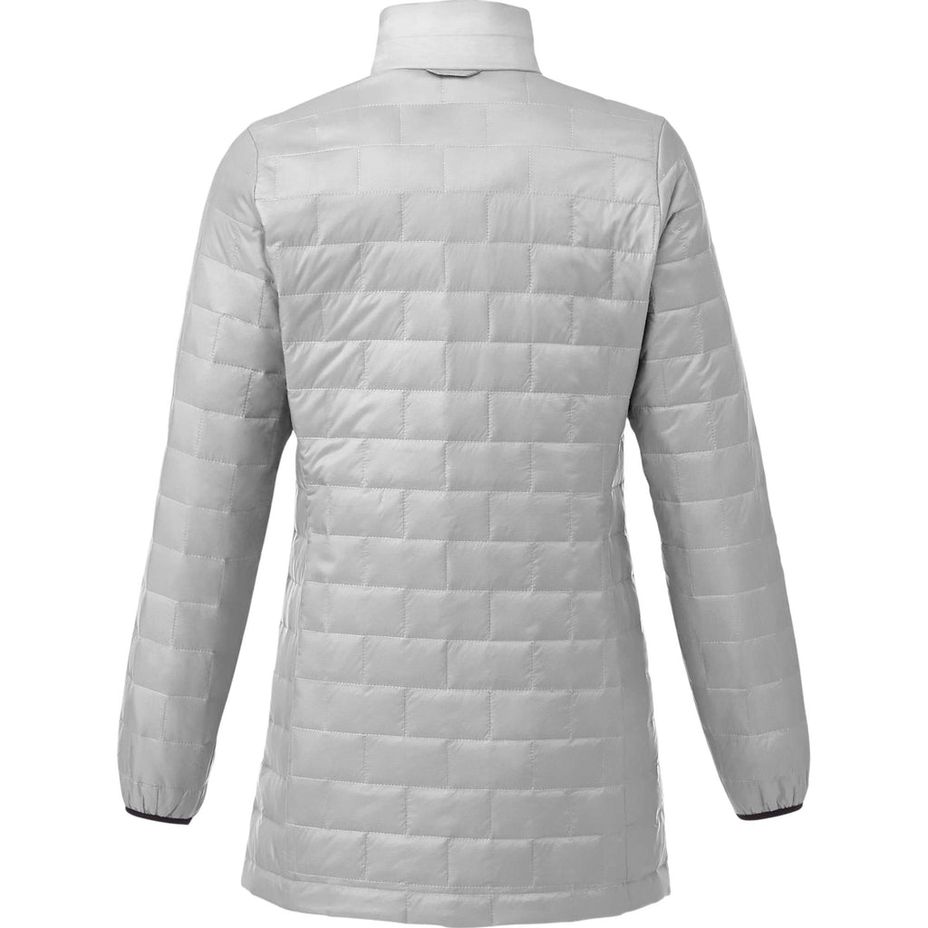Telluride Packable Puffer Jacket for Women Embroidery - Silver - Back Gmnzy