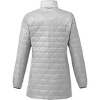 Telluride Packable Puffer Jacket for Women Embroidery - Silver - Back Gmnzy