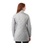 Telluride Packable Puffer Jacket for Women Embroidery - Silver - Back On Model Bbvzzi