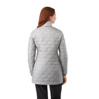 Telluride Packable Puffer Jacket for Women Embroidery - Silver - Back On Model Kbgpon