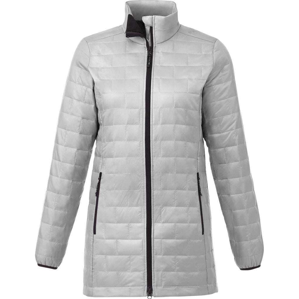 Telluride Packable Puffer Jacket for Women Embroidery - Silver - Front Lkzzai
