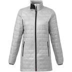 Telluride Packable Puffer Jacket for Women Embroidery - Silver - Front Lkzzai