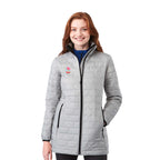 Telluride Packable Puffer Jacket for Women Embroidery - Silver - Front On Model