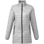 Telluride Packable Puffer Jacket for Women Embroidery - Silver - Front Ufietw