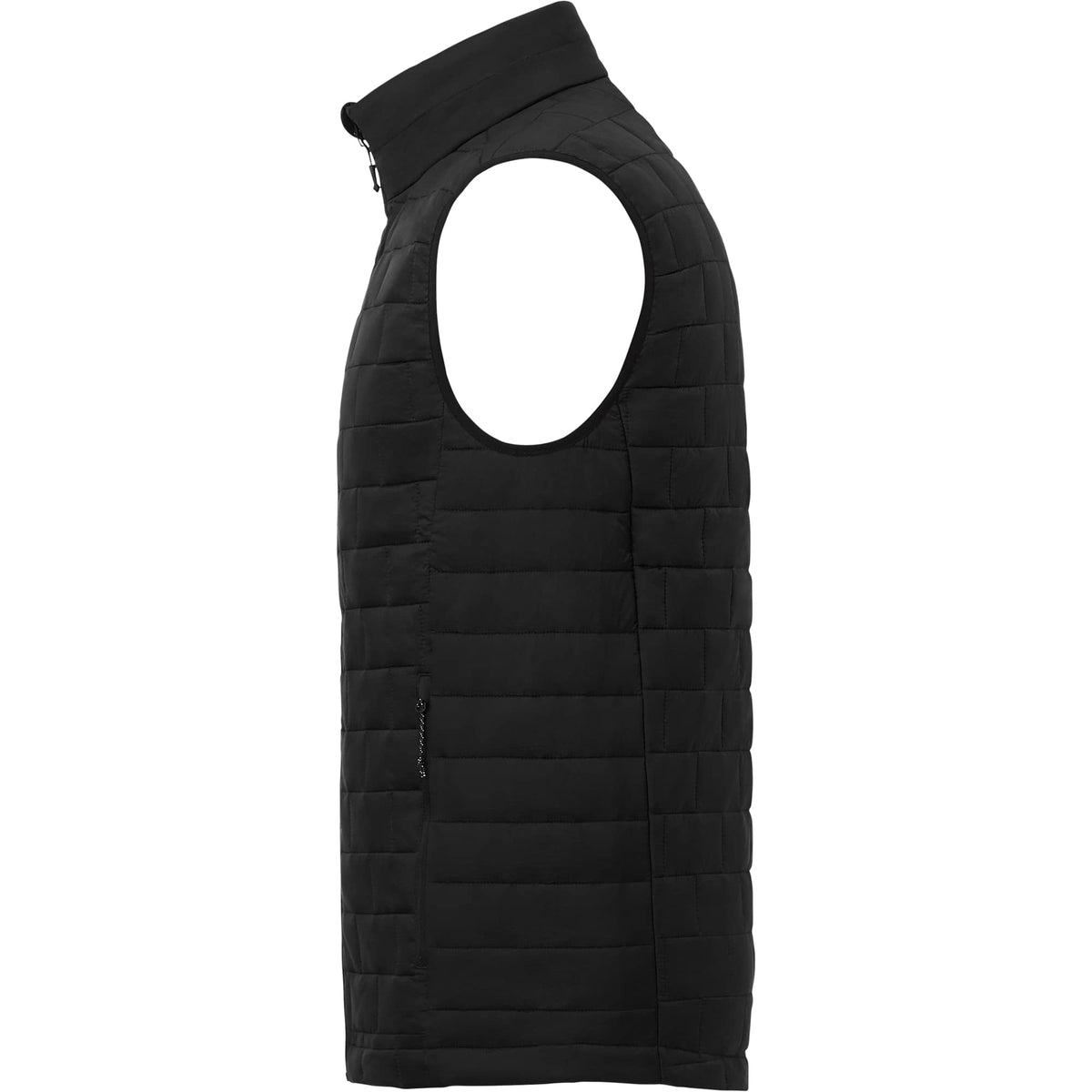 Telluride Packable Puffer Vest for Men Embroidery - Black - Left Side