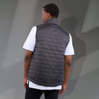 Telluride Packable Puffer Vest for Men Embroidery - Grey Storm - Back On Model